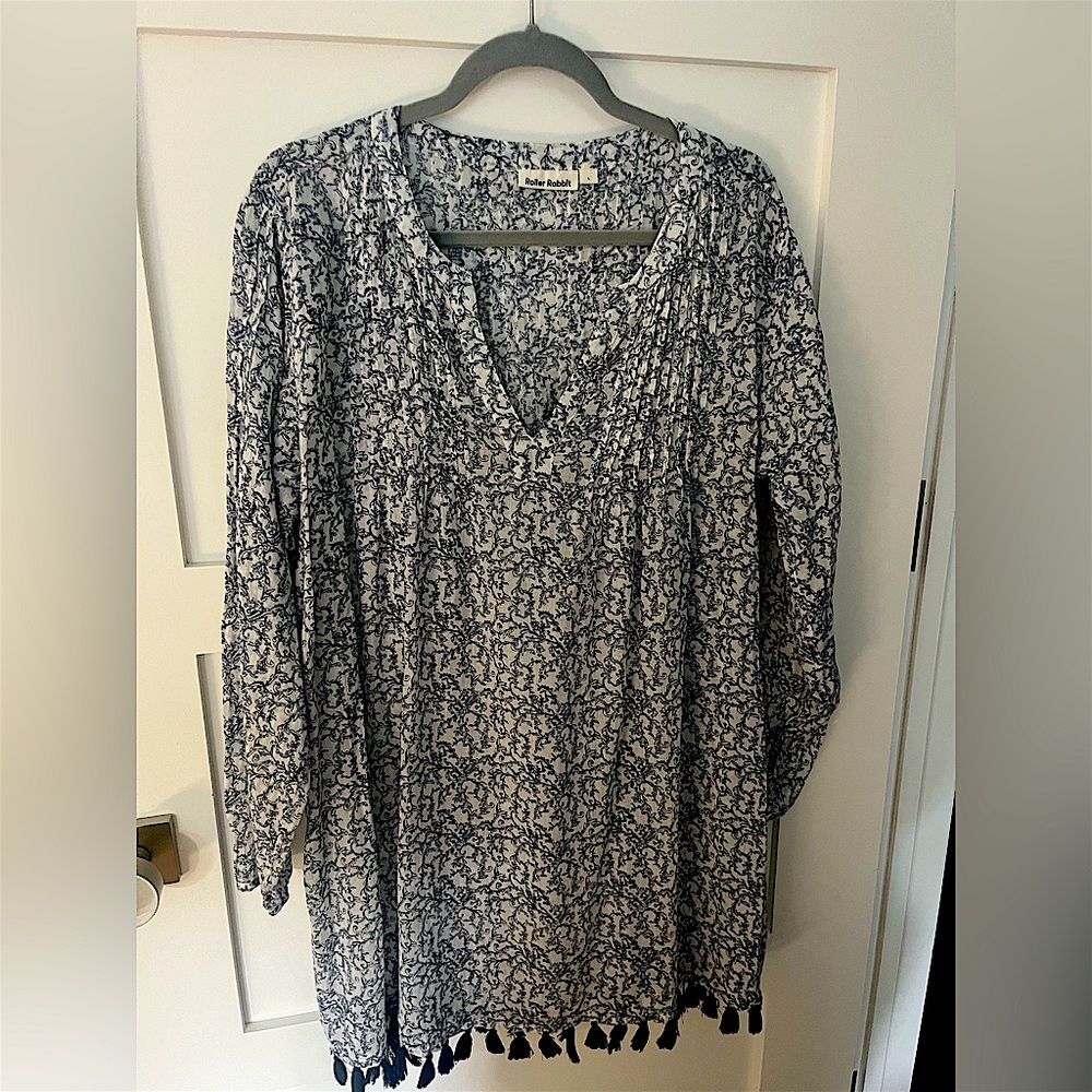 Roller Rabbit navy and white beach dress